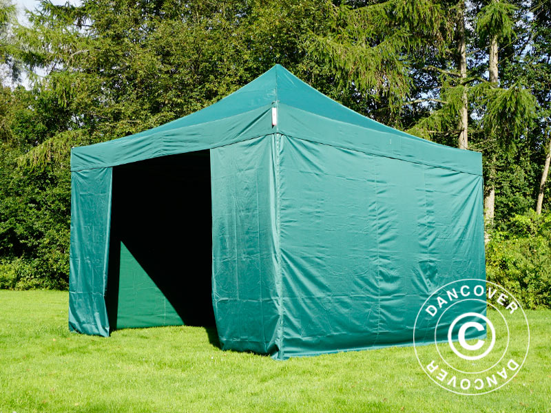 Pop up gazebo FleXtents PRO 4x4 m Green, incl. 4 sidewalls