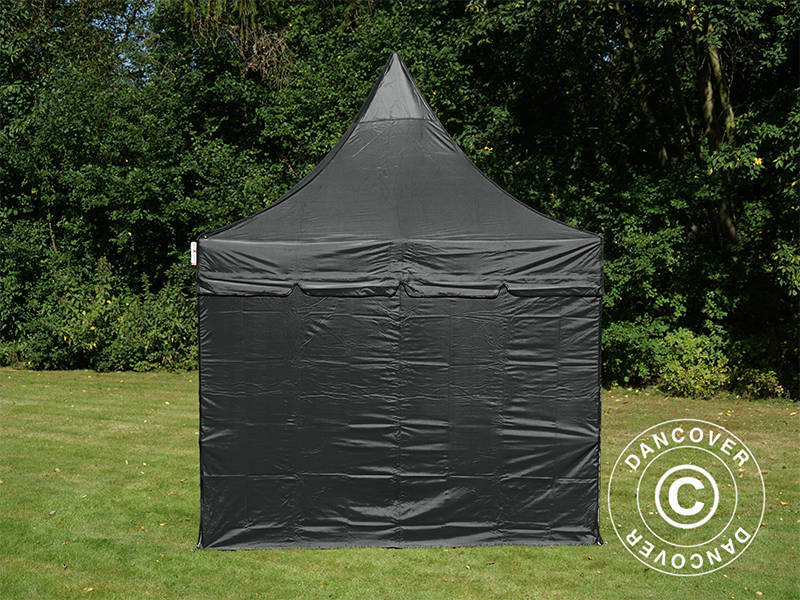 Pop up gazebo FleXtents PRO Peak Pagoda 3x3 m Black, incl. 4 sidewalls