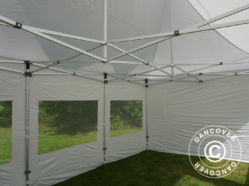 Pop up gazebo FleXtents PRO Peak Pagoda 4x6 m White, incl. 8 sidewalls