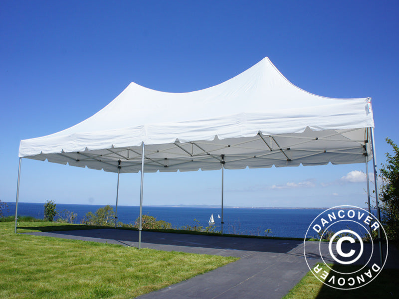Pop up gazebo FleXtents PRO Peak Pagoda 4x8 m White, incl. 6 sidewalls