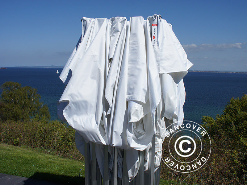 Pop up gazebo FleXtents PRO Peak Pagoda 4x8 m White, incl. 6 sidewalls