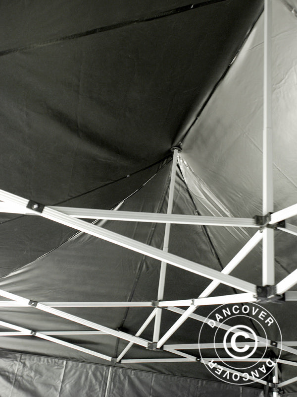 Pop up gazebo FleXtents PRO 3x6 m Black, Flame retardant, incl. 6 sidewalls