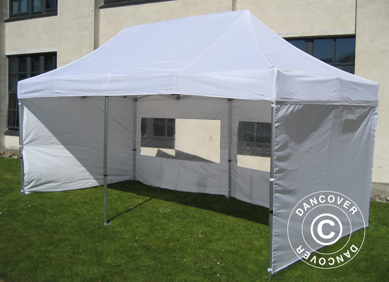 Pop up gazebo FleXtents Xtreme 50 3x6 m White, Flame retardant, incl. 6 sidewalls