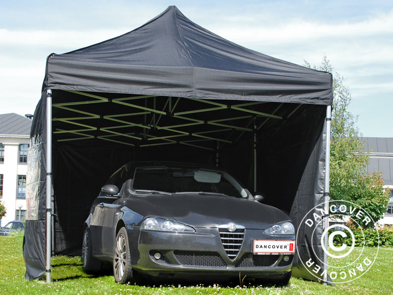 Pop up gazebo FleXtents Xtreme 50 3x6 m Black, Flame retardant incl. 6 sidewalls
