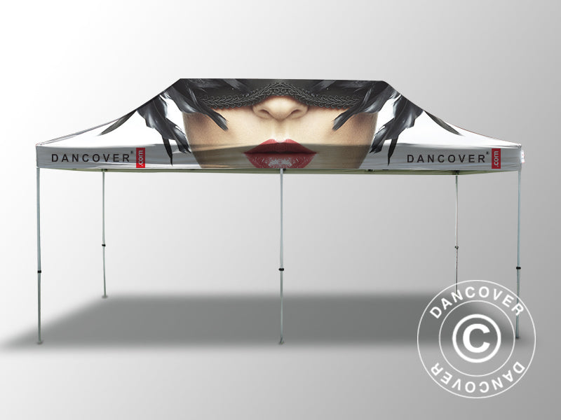 Pop up gazebo FleXtents PRO with full digital print, 4x8 m