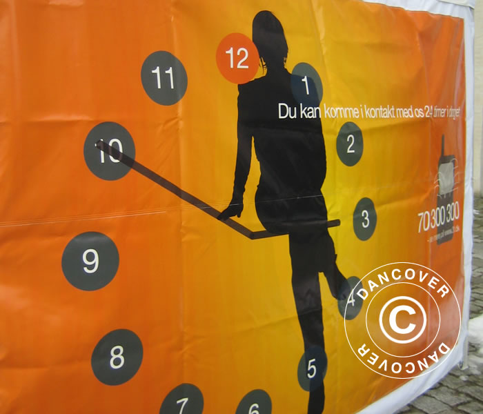 Pop up gazebo FleXtents PRO with full digital print, 4x4 m, incl. 4 sidewalls