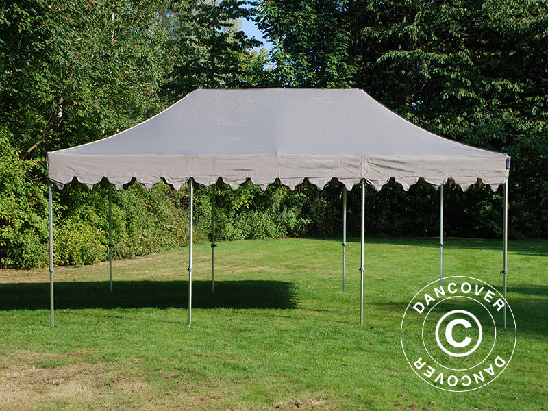 Pop up gazebo FleXtents PRO "Morocco" 4x6 m Latte, incl. 8 sidewalls