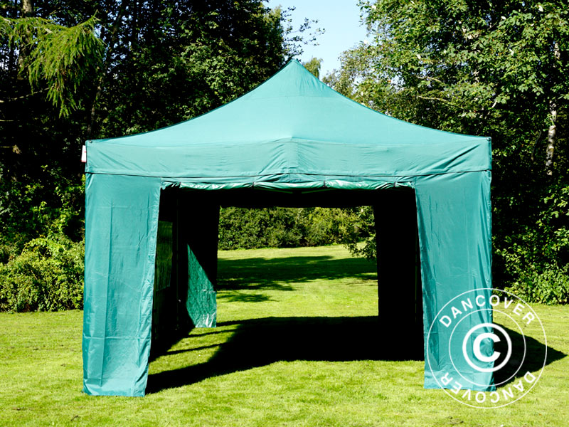 Pop up gazebo FleXtents PRO 4x6 m Green, incl. 8 sidewalls
