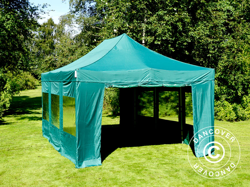 Pop up gazebo FleXtents Xtreme 50 4x6 m Green, incl. 8 sidewalls