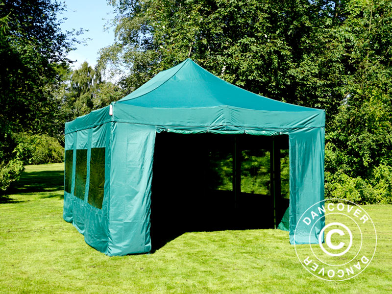 Pop up gazebo FleXtents Xtreme 50 4x6 m Green, incl. 8 sidewalls