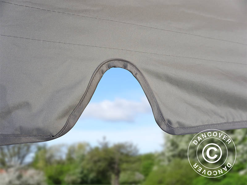 Pop up gazebo FleXtents PRO Peak Pagoda 6x6 m, Latte, Incl. 8 sidewalls