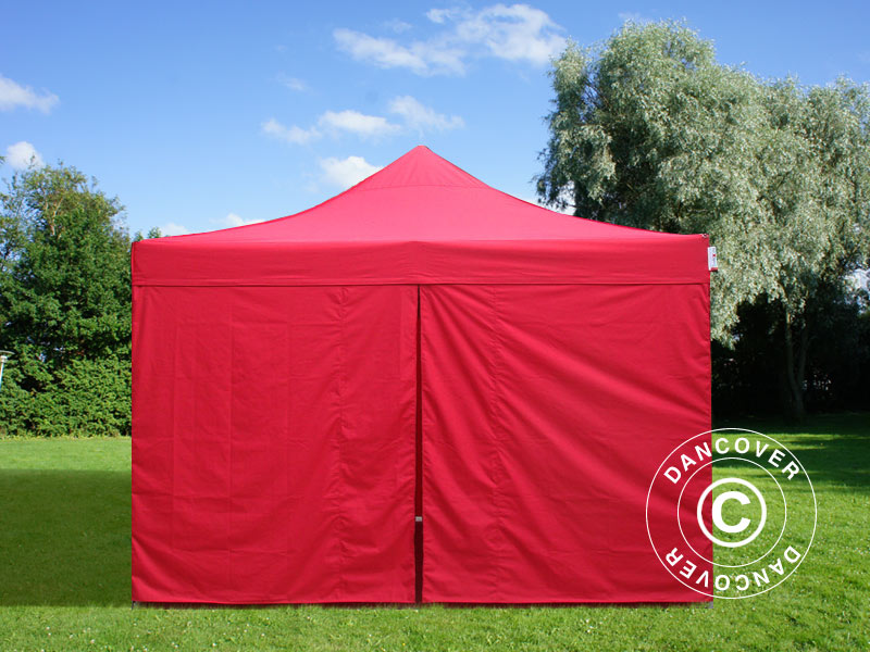 Pop up gazebo FleXtents Xtreme 50 4x4 m Red, incl. 4 sidewalls
