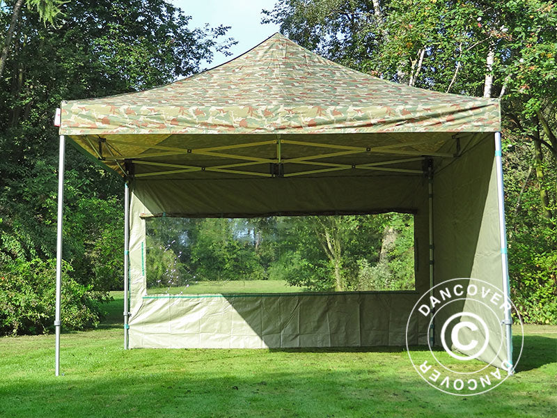 Pop up gazebo FleXtents Xtreme 50 4x4 m Camouflage/Military, incl. 4 sidewalls