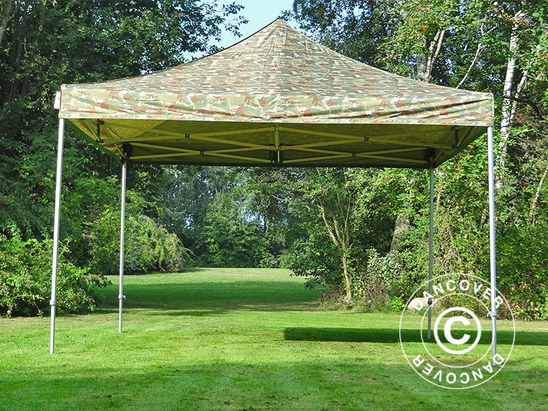 Pop up gazebo FleXtents Xtreme 50 4x4 m Camouflage/Military, incl. 4 sidewalls