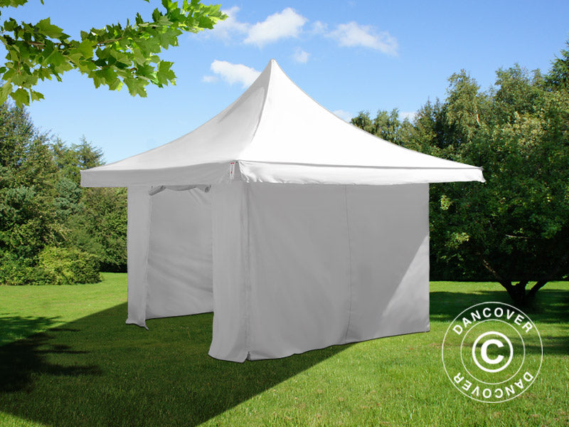 Pop up gazebo FleXtents Pagoda Xtreme 50 4x4 m / (5x5 m) White, incl. 4 sidewalls