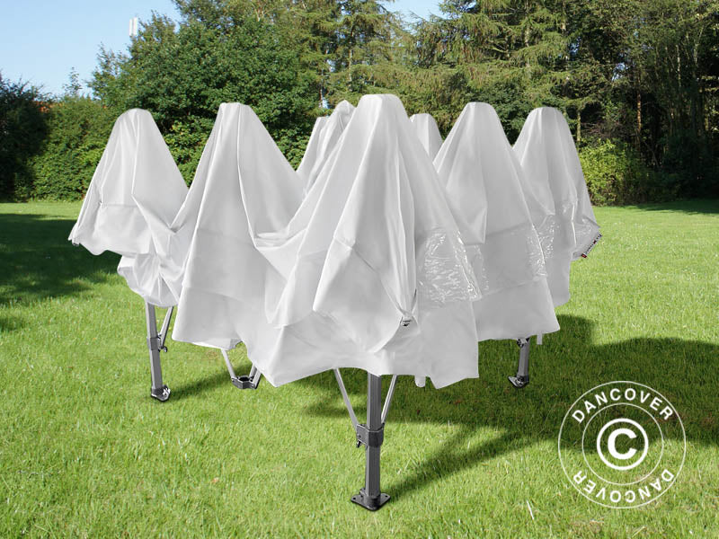Pop up gazebo FleXtents Pagoda Xtreme 50 4x4 m / (5x5 m) White, incl. 4 sidewalls