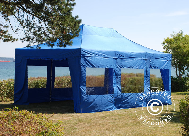 Pop up gazebo FleXtents Xtreme 50 4x6 m Blue, incl. 8 sidewalls