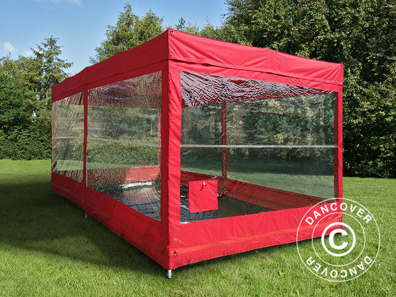 Folding garage FleX Carcover, 2.5x5 m, Red