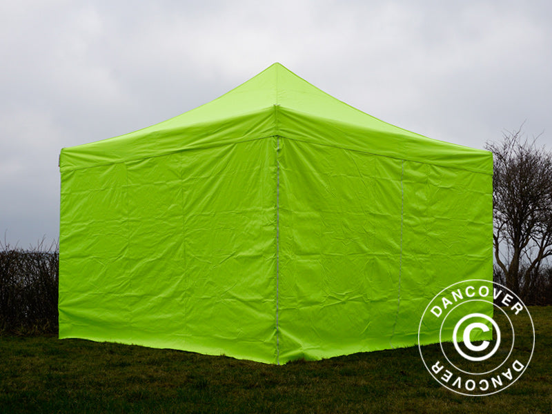 Pop up gazebo FleXtents PRO 4x4 m Neon yellow/green, incl. 4 sidewalls