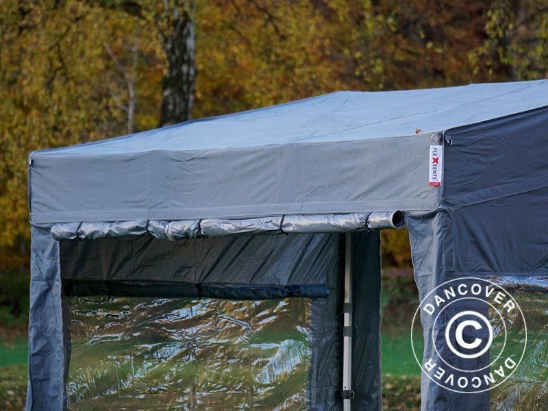 Pop up gazebo FleXtents PRO Trapezo 2x3 m Grey, incl. 4 sidewalls