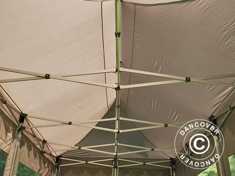 Pop up gazebo FleXtents PRO "Morocco" 3x6 m Latte, incl. 6 sidewalls