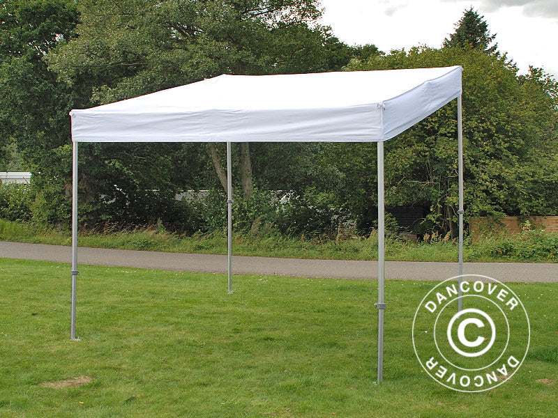 Pop up gazebo FleXtents PRO Trapezo 3x3 m White, incl. 4 sidewalls