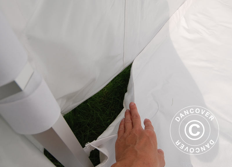 Pop up gazebo FleXtents PRO Trapezo 3x3 m White, incl. 4 sidewalls