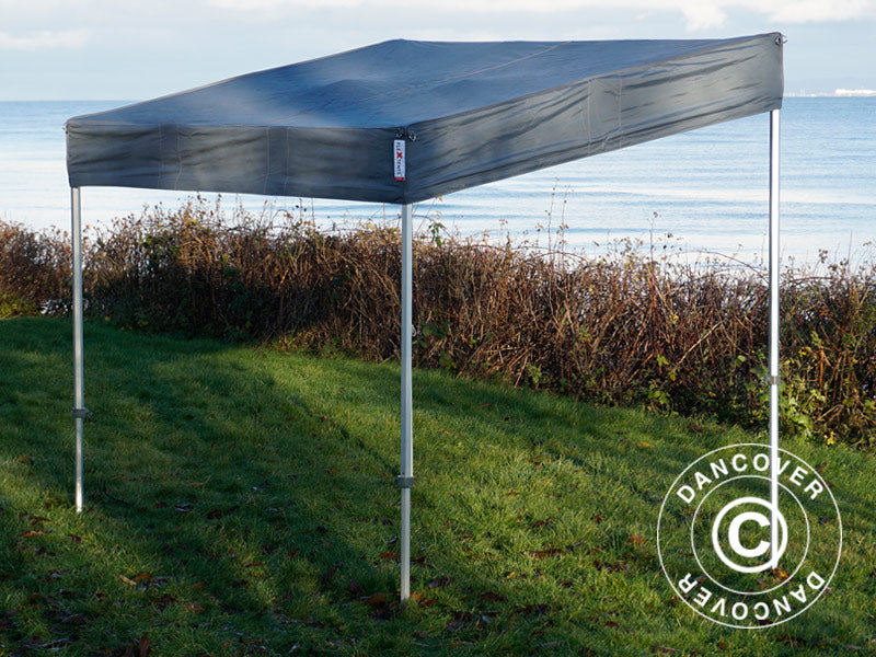 Pop up gazebo FleXtents PRO Trapezo 3x3 m Grey, incl. 4 sidewalls