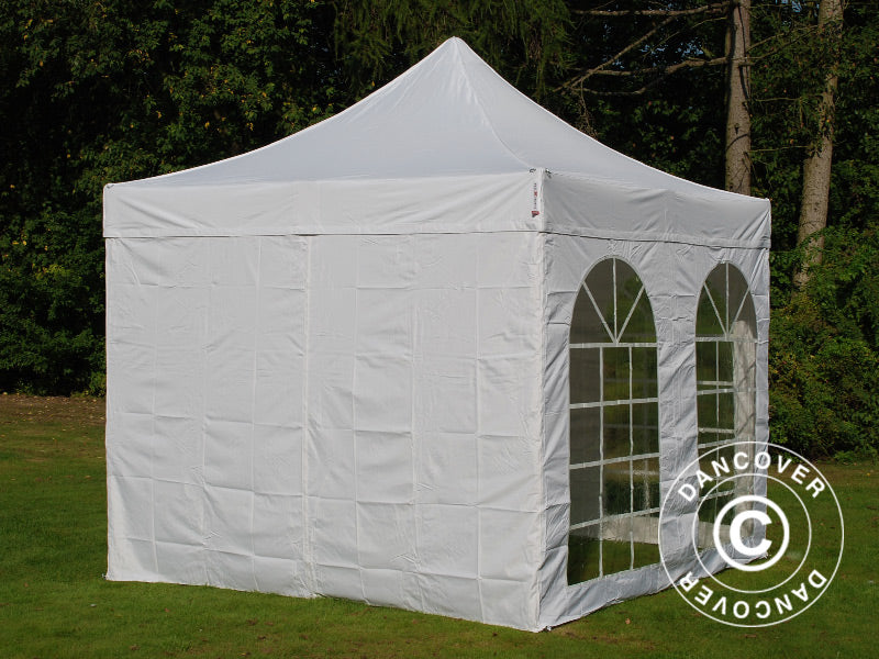 Pop up gazebo FleXtents Xtreme 50 Vintage Style 3x3 m White, incl. 4 sidewalls