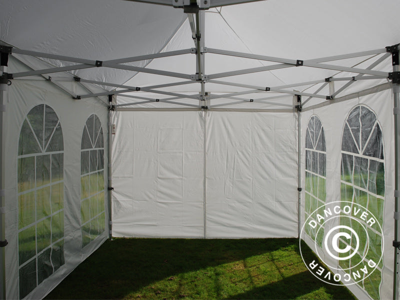Pop up gazebo FleXtents PRO Vintage Style 3x6 m White, incl. 6 sidewalls
