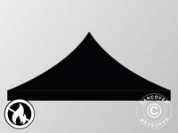 Roof cover for Pop up gazebo FleXtents 4x4 m, Black, Flame retardant