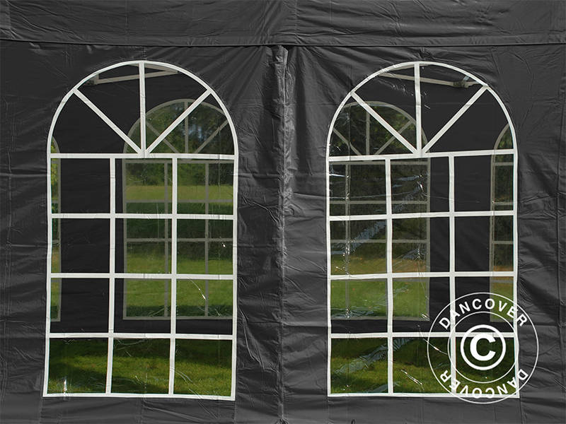 Pop up gazebo FleXtents Basic v.3, 3x6 m Black, incl. 4 sidewalls