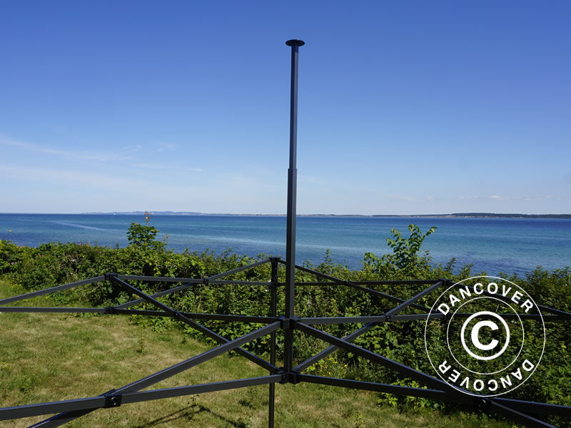 Pop up gazebo FleXtents Basic v.3, 3x6 m Black, incl. 4 sidewalls