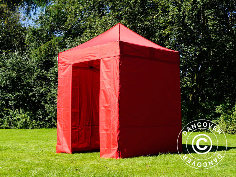 Pop up gazebo FleXtents Basic v.2, 2x2 m Red, incl. 4 sidewalls