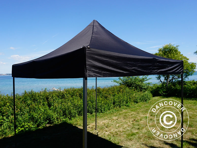 Pop up gazebo FleXtents Basic v.3, 3x3 m Black, incl. 4 sidewalls