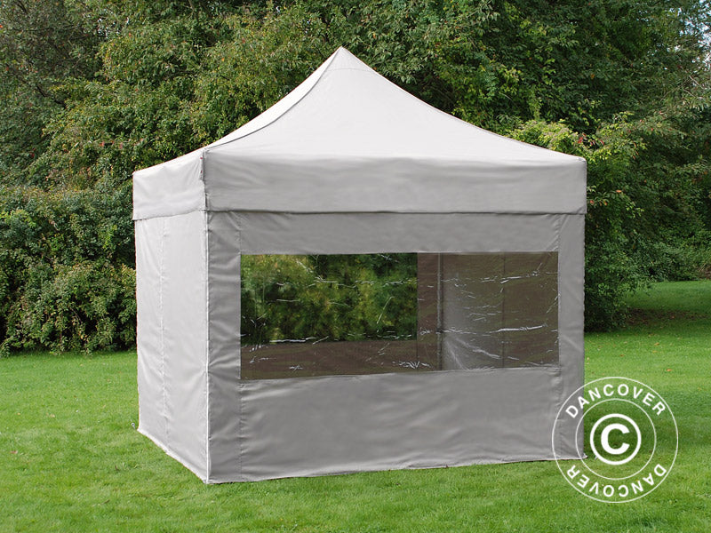Pop up gazebo FleXtents PRO Steel 3x3 m Latte, incl. 4 sidewalls