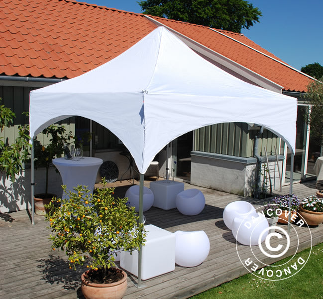 Pop up gazebo FleXtents PRO Steel "Arched" 3x3 m White