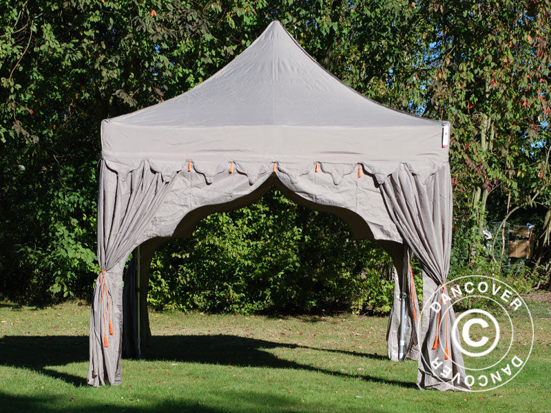 Pop up gazebo FleXtents PRO Steel "Raj" 3x3 m Latte/Orange
