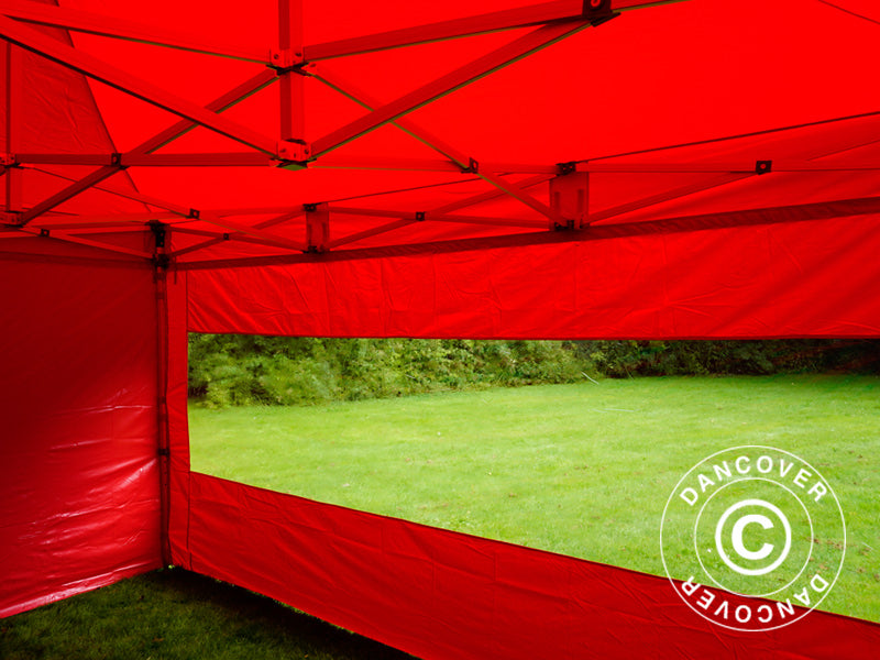 Pop up gazebo FleXtents PRO Steel 3x4.5 m, Red, incl. 4 sidewalls