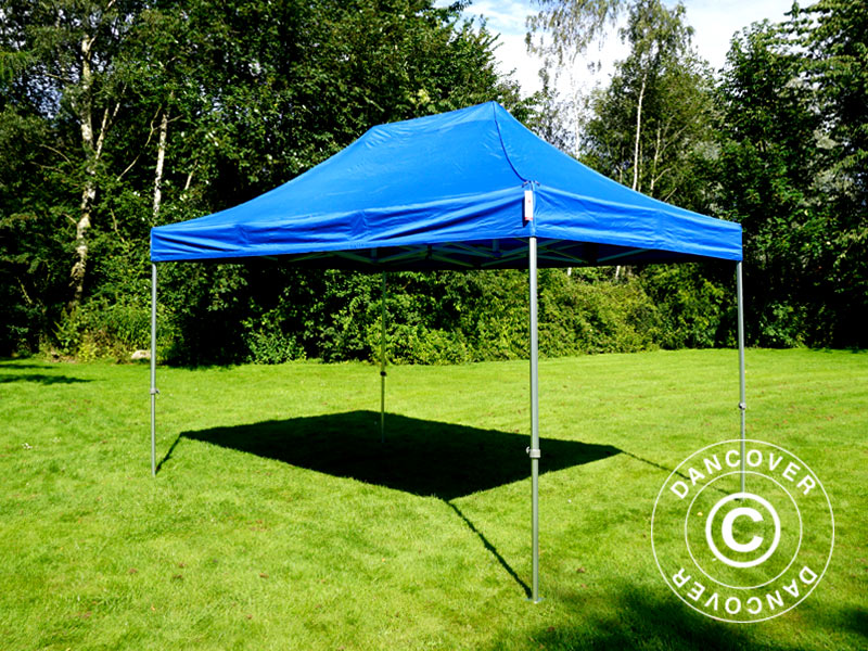 Pop up gazebo FleXtents PRO Steel 3x4.5 m, Blue, incl. 4 sidewalls