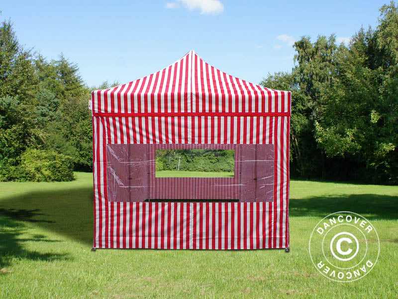 Pop up gazebo FleXtents PRO Steel 3x6 m Striped, incl. 6 sidewalls