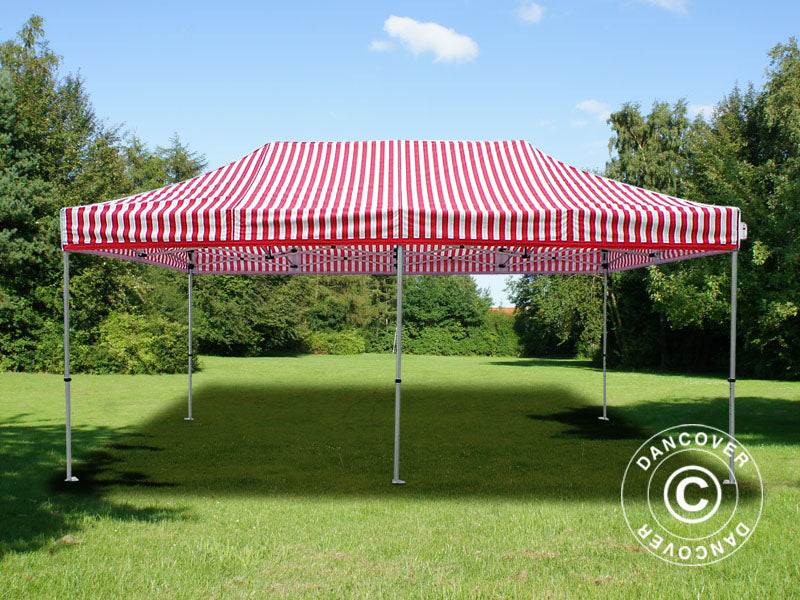 Pop up gazebo FleXtents PRO Steel 3x6 m Striped, incl. 6 sidewalls
