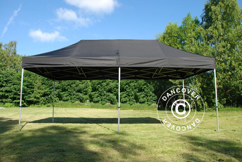 Pop up gazebo FleXtents PRO Steel 3x6 m Black, Flame retardant