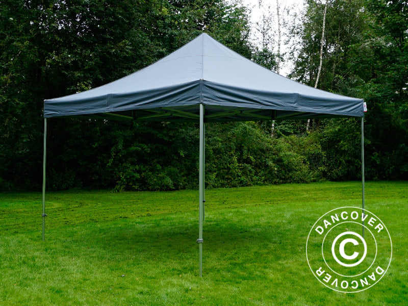 Pop up gazebo FleXtents PRO Steel 4x4 m Grey, incl. 4 sidewalls