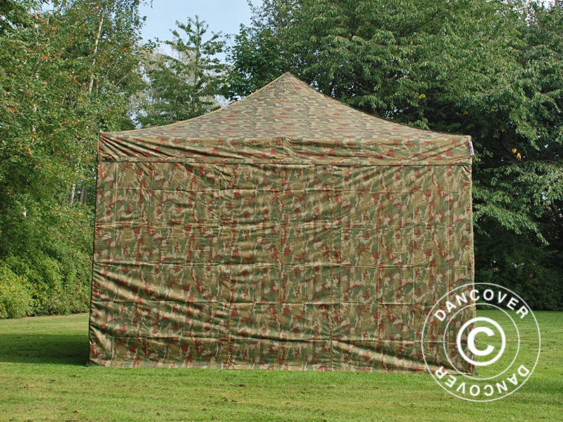 Pop up gazebo FleXtents PRO Steel 4x4 m Camouflage/Military, incl. 4 sidewalls ONLY 2 PCS. LEFT