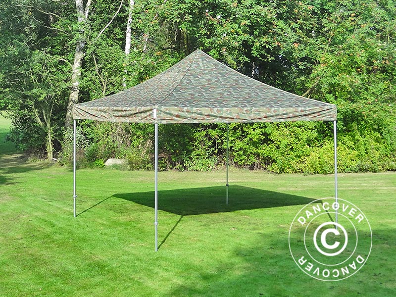 Pop up gazebo FleXtents PRO Steel 4x4 m Camouflage/Military, incl. 4 sidewalls ONLY 2 PCS. LEFT