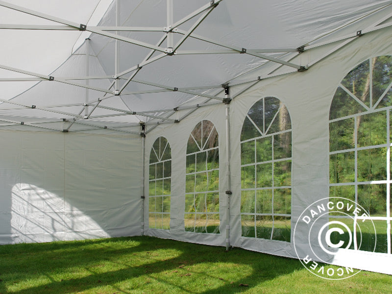Pop up gazebo FleXtents Steel 6x6 m White, incl. 8 sidewalls