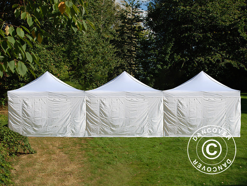 Pop up gazebo FleXtents® Steel 12x8 m White, incl. 8 sidewalls