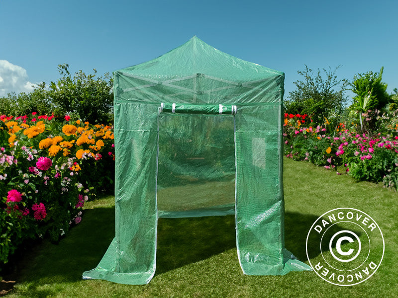 FleX Greenhouse 2x2 m, PE, Transparent/Green