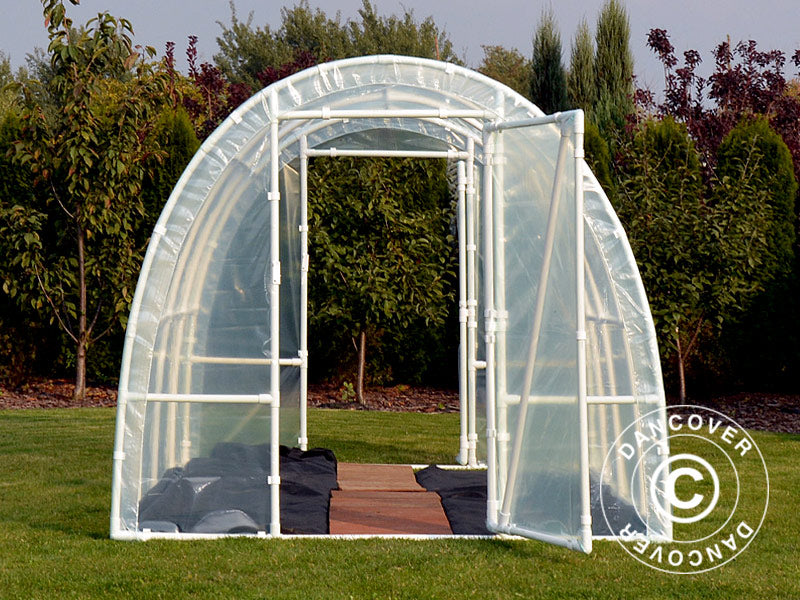 Polytunnel Greenhouse 130, 2.2x4x1.9 m, 8.8 m², Transparent